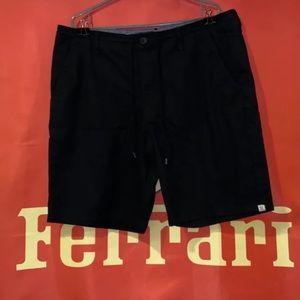 Vans Shorts Black Size 38 Draw String Pockets Logos 1 Belt Loop Detached See Pic